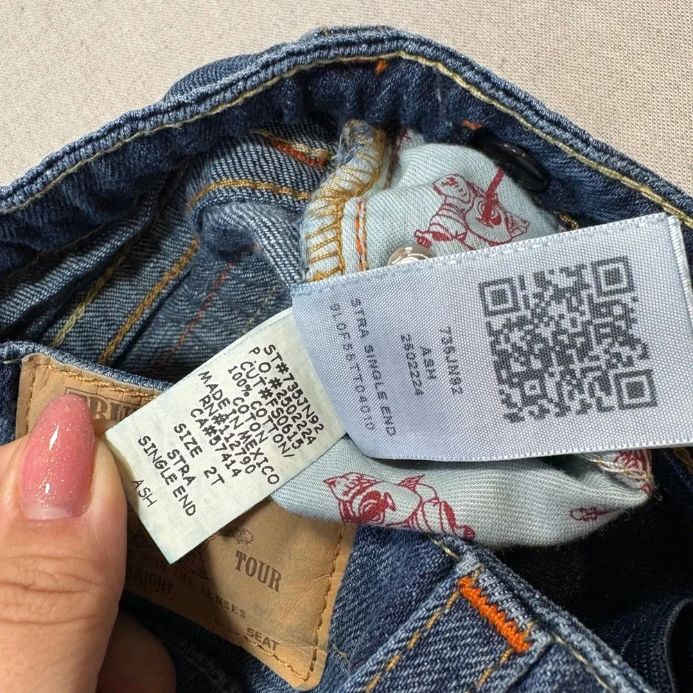 True Religion Toddler Boys‎ 2T Straight Leg Jeans Medium Wash Blue